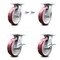 Service Caster 8 Inch Poly on Aluminum Swivel Caster Swivel Locks 2 Brakes, 2PK SCC-35S820-PAB-BSL-2-SLB-2 - alternate 1